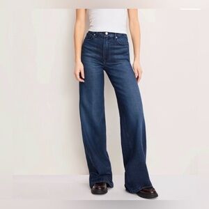 Good American Soft Tech Good Skate flare Jeans - Dark indigo